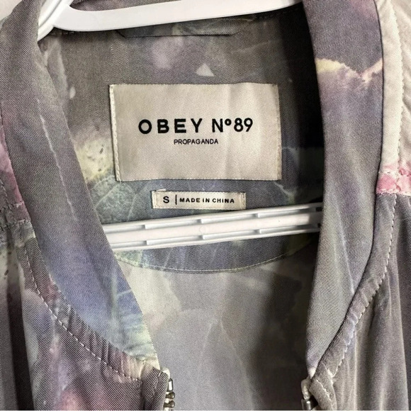 OBEY Maven Floral Bomber Lightweight Jacket | size  S - Picture 10 of 10